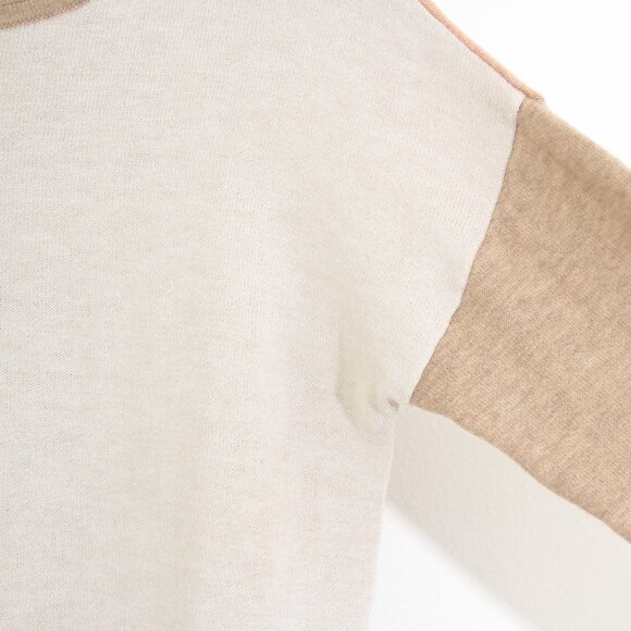 Smartwool Merino Wool Shadow Pine Colorblock Crew Sweater Almond Heather Size XS - Picture 5 of 16